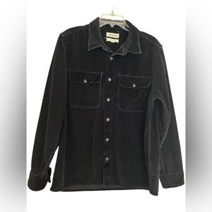 Madewell Men’s "Easy Fit" Wide-Wale Corduroy Shirt Jacket - Black - Size M